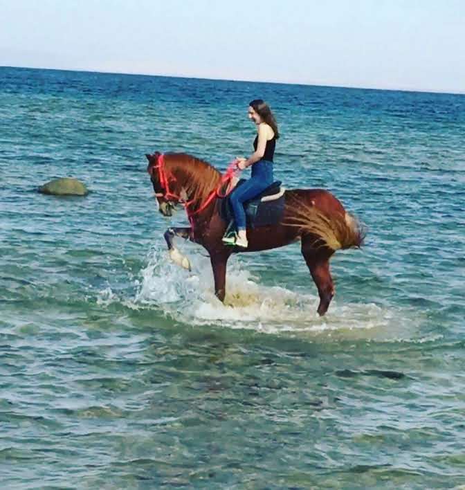 Horse Riding And Swiming Withe Tha Hourse